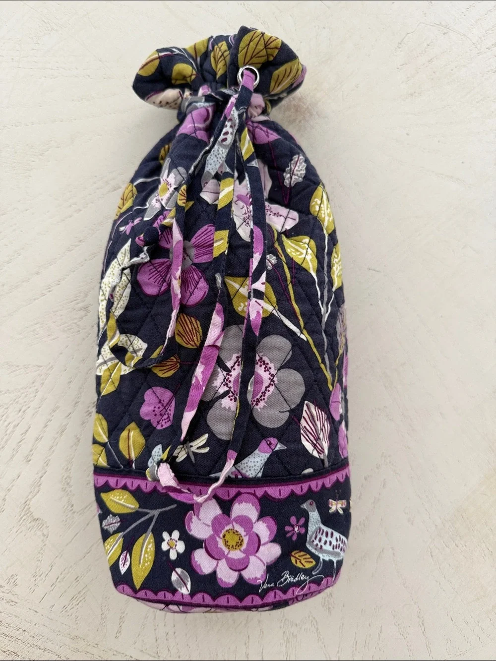 Vera Bradley “Cheers to You Floral Nightingale” wine tote bag Like New! 3/$40